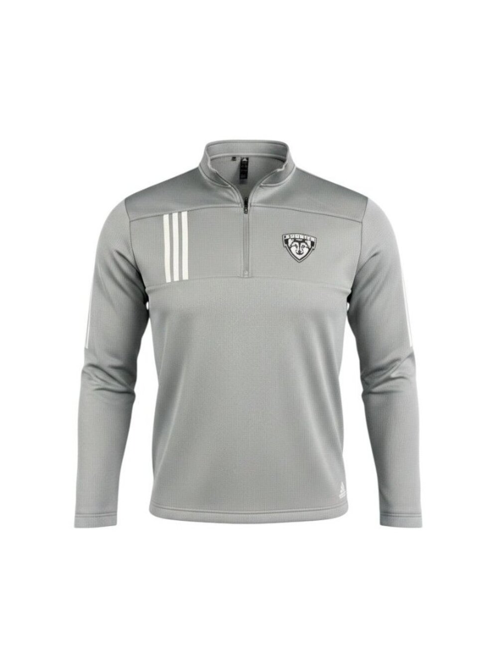 Adidas Mens Gray Quarter-Zip Pullover Bonnies Logo Long Sleeve XL